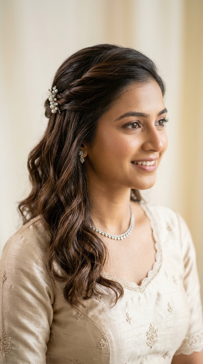 Twisted Side Tucks with Soft Waves