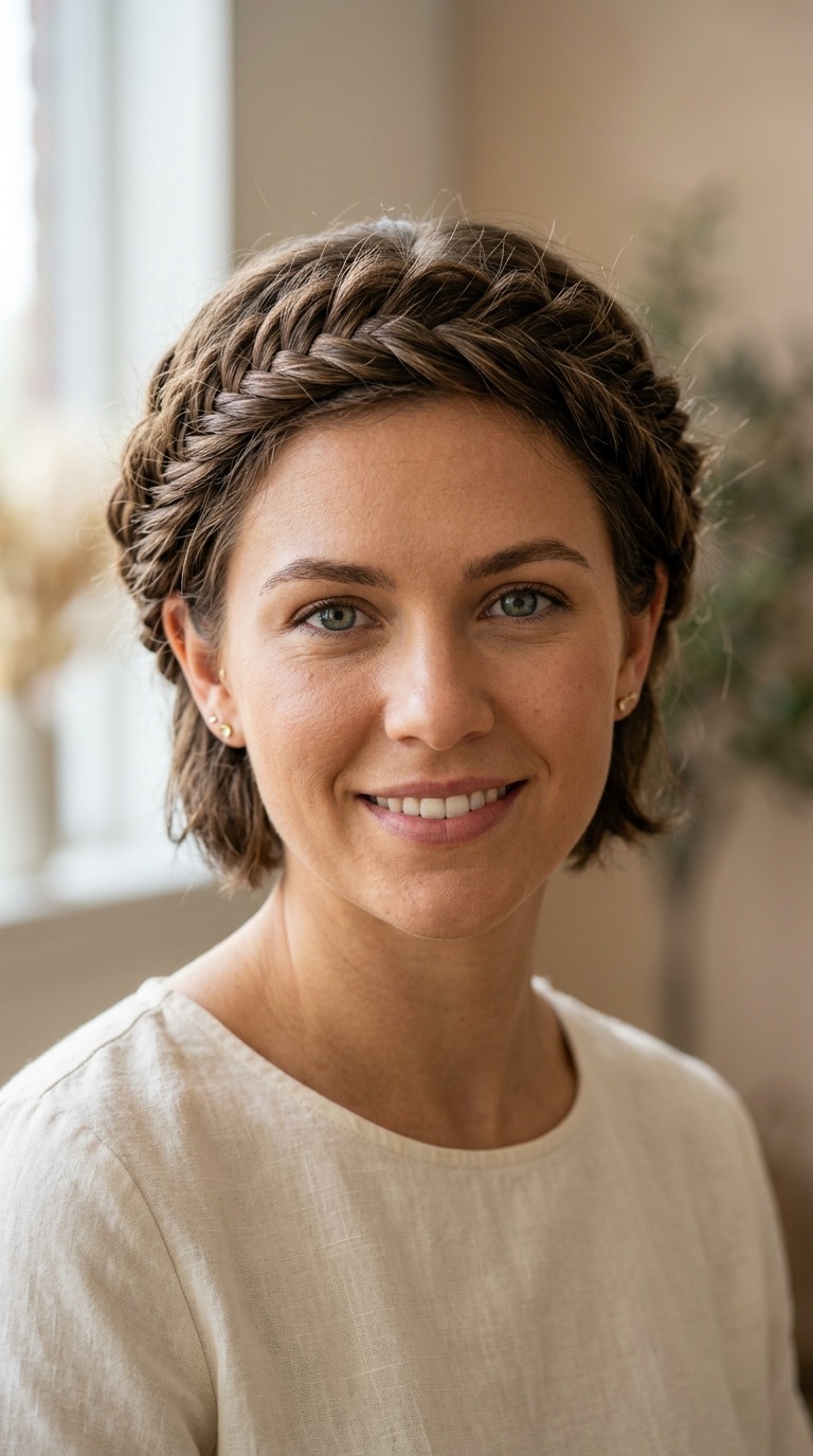 Two Braid Crown Halo