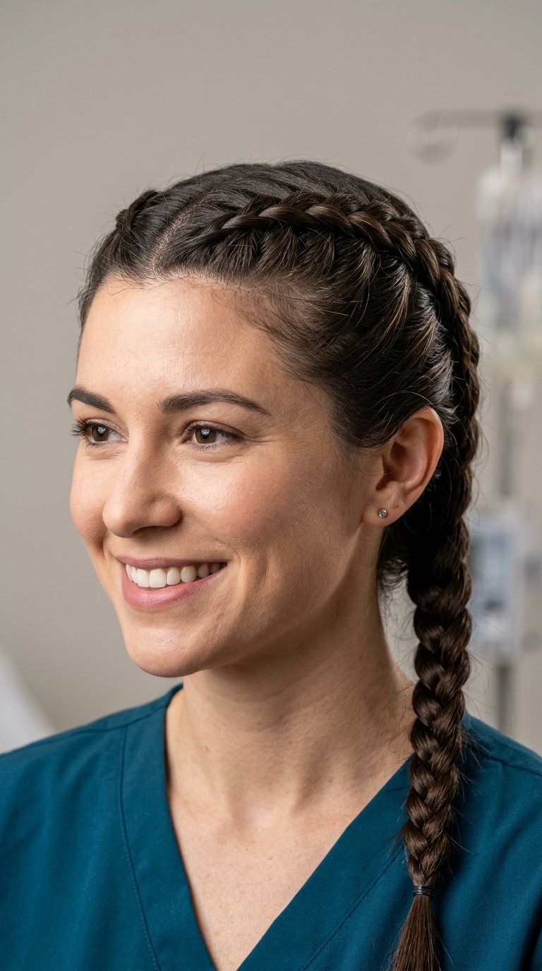 Two French Braids into One
