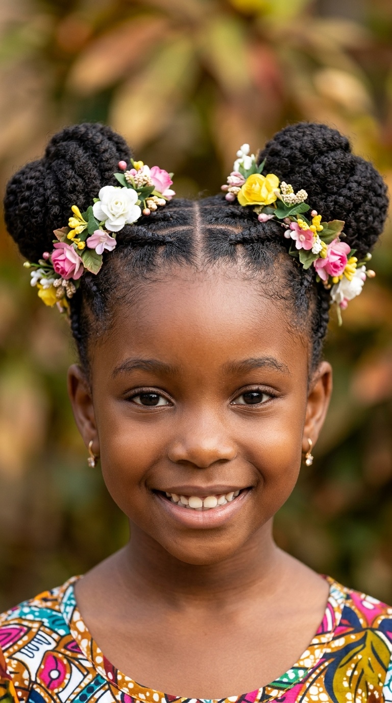 Two Shuku with Floral Accessories