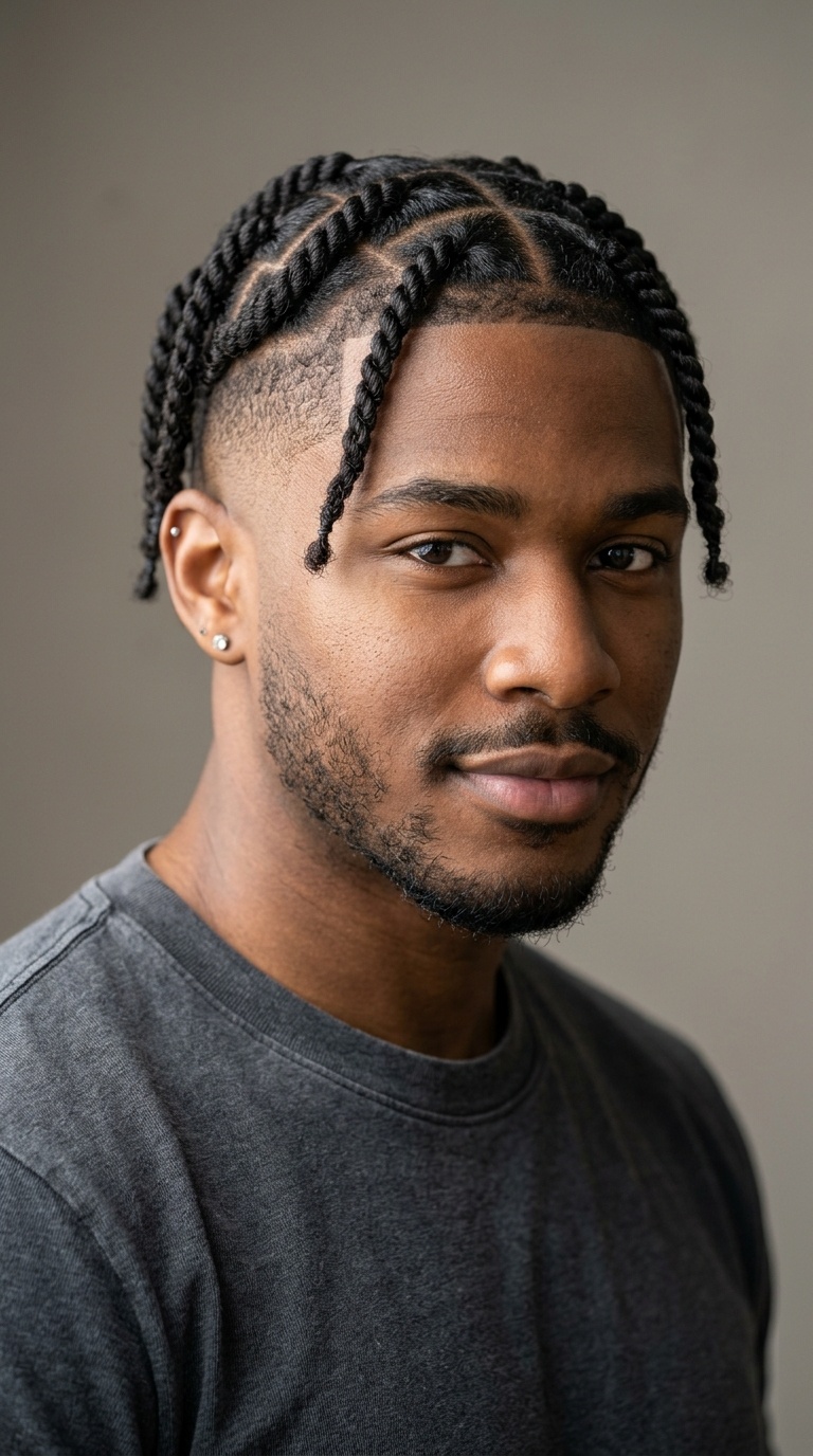 Two-Strand Twist Braids with Fade