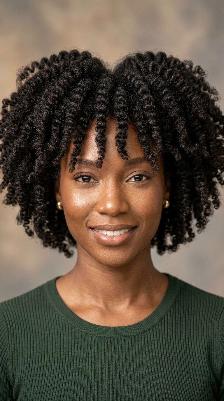 Two-Strand Twist-Out (Fully Fluffed)