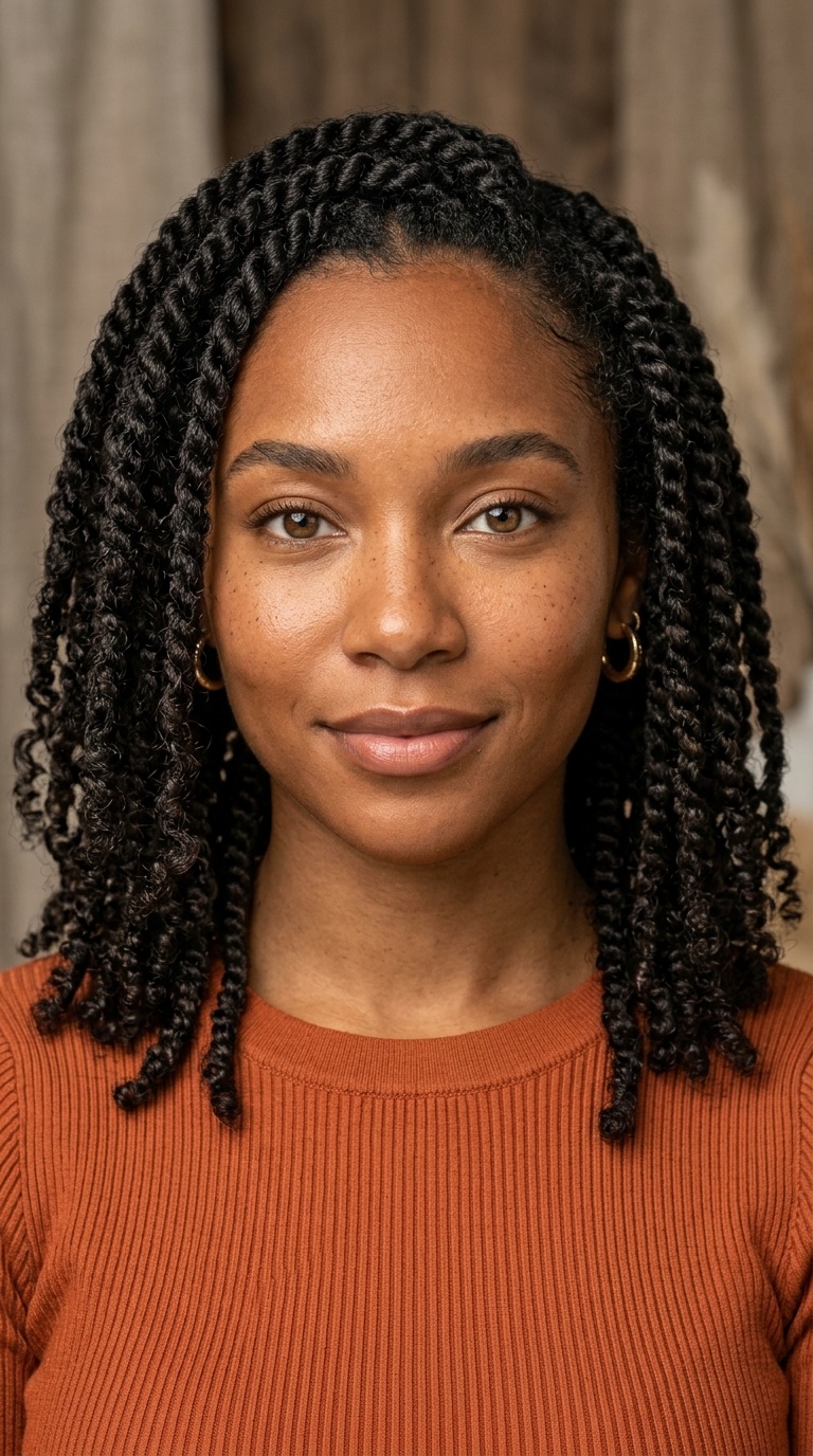Two-Strand Twists on Natural Hair