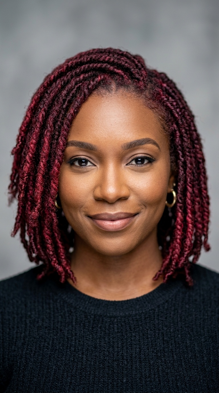 Two-Tone Burgundy Locs
