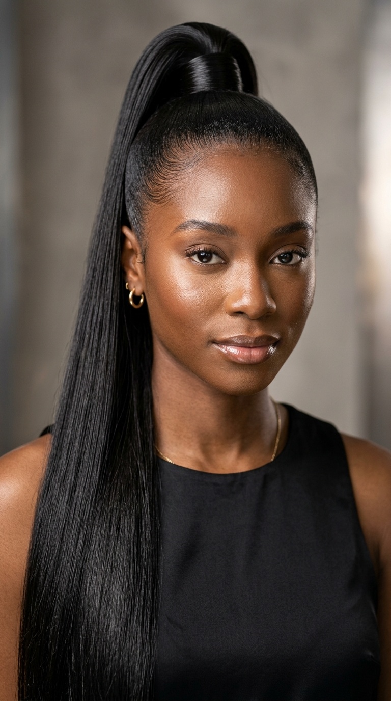 Ultra-Long Bone Straight High Pony