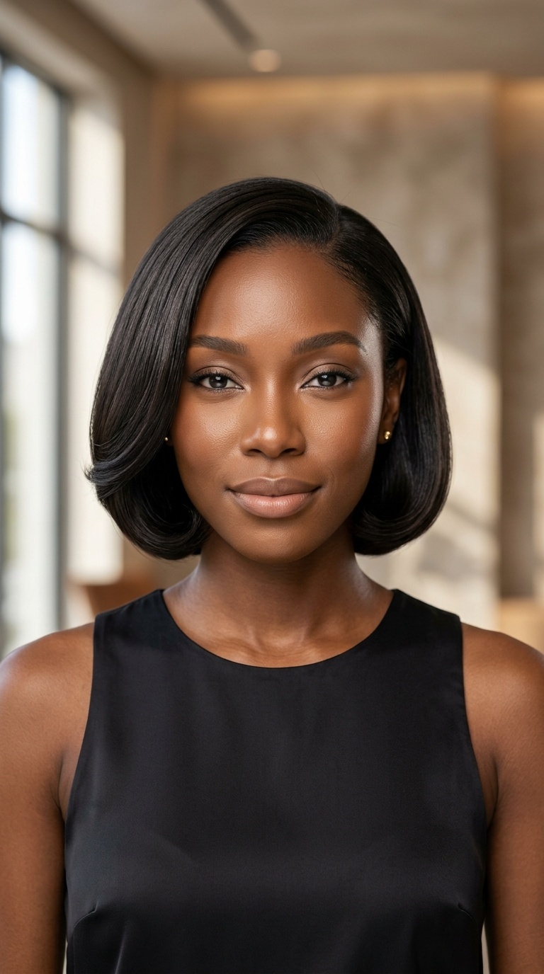 Under-Curled C-Shape Bob