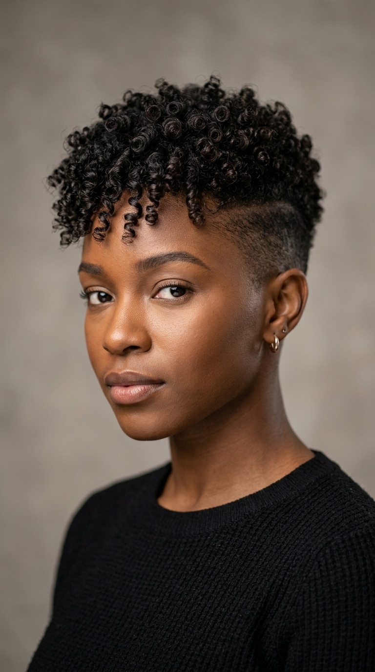 Undercut Pixie with Curls
