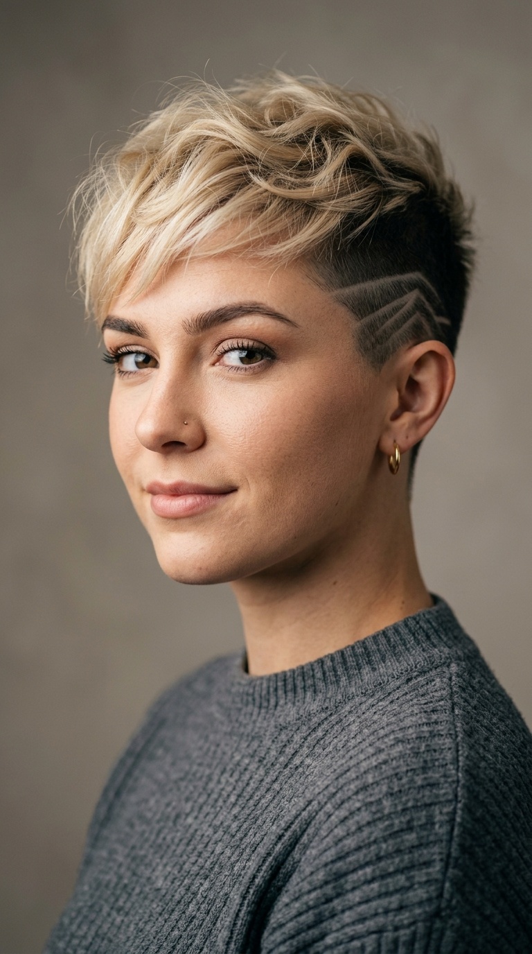 Undercut Pixie with Design