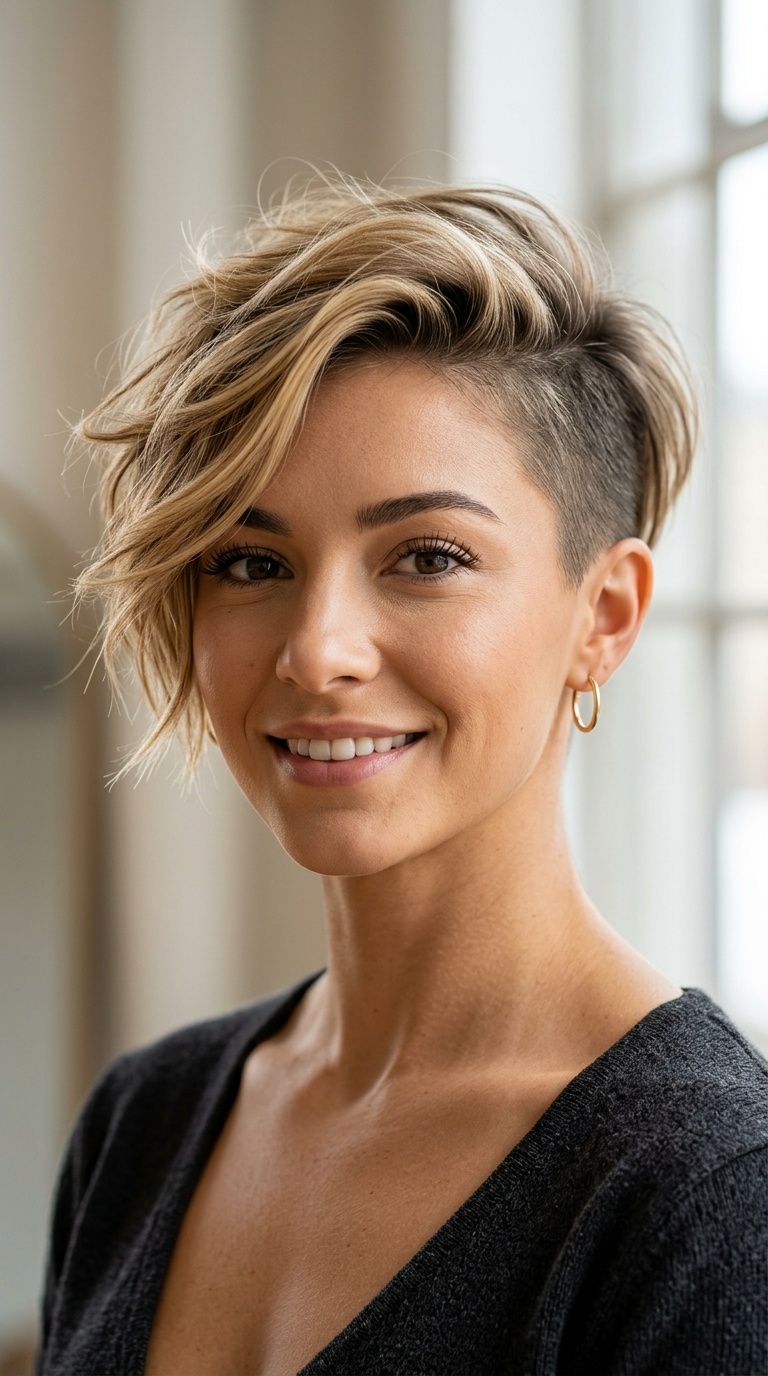 Undercut Pixie with Long Layered Top