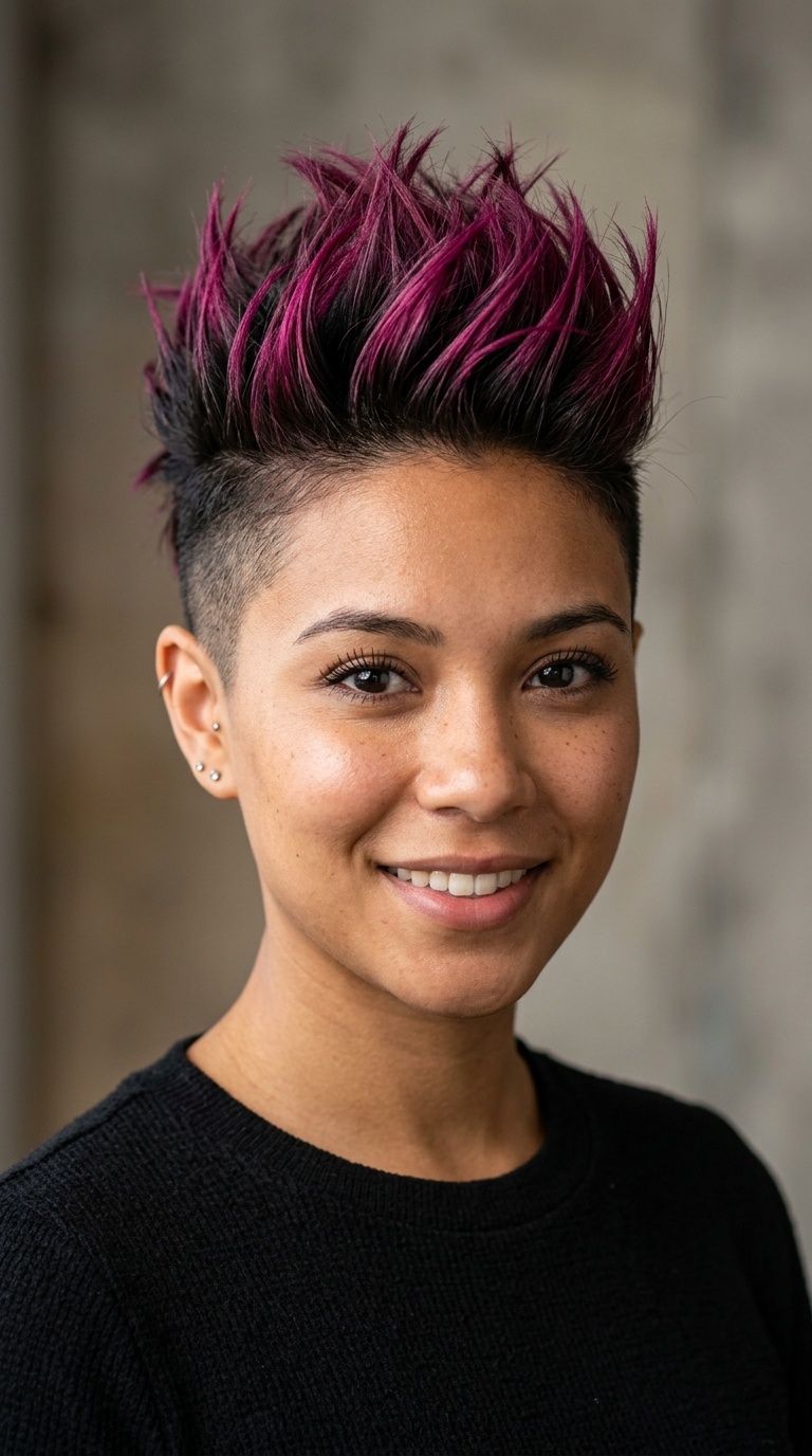 Undercut Spikes with Magenta Flare