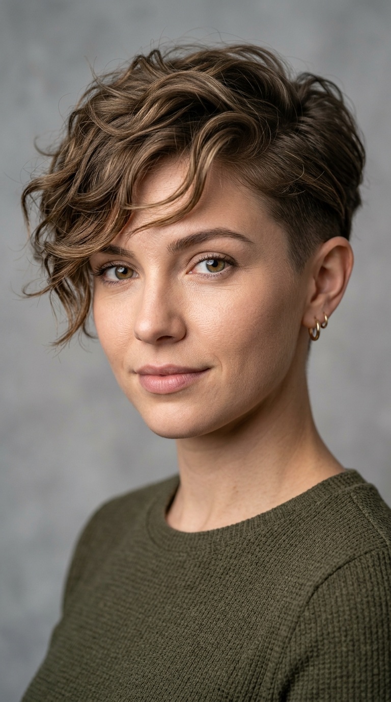 Undercut Wavy Pixie