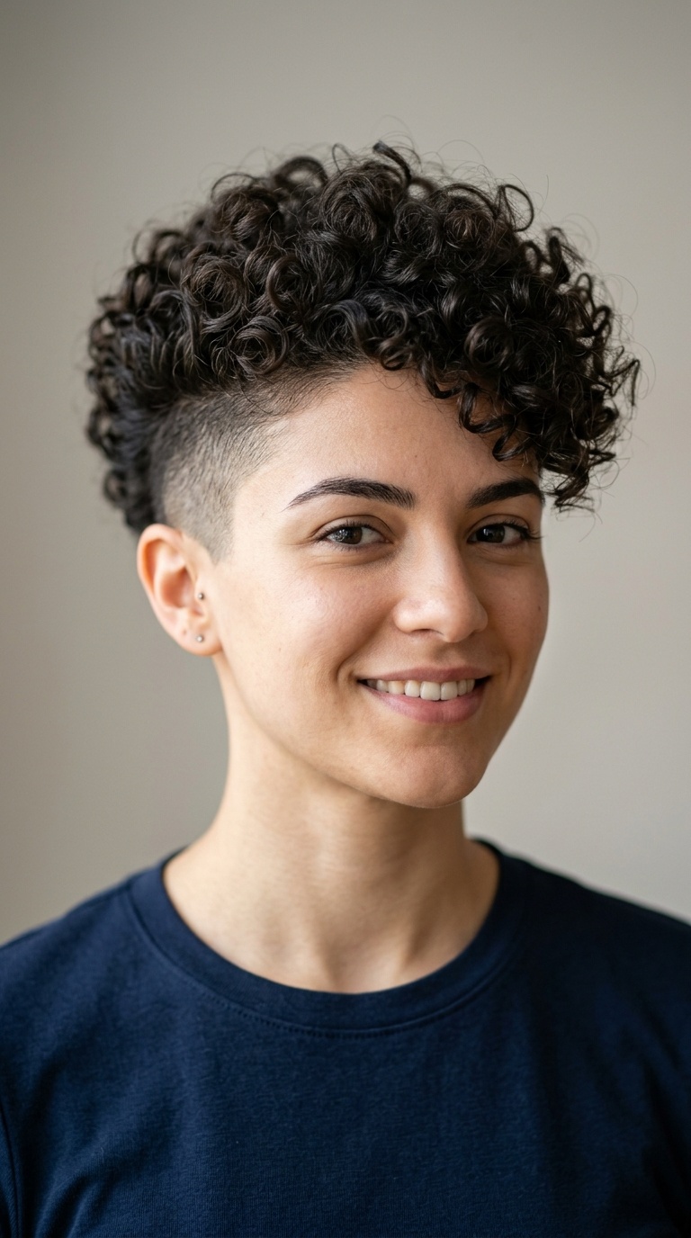 Undercut with Curls