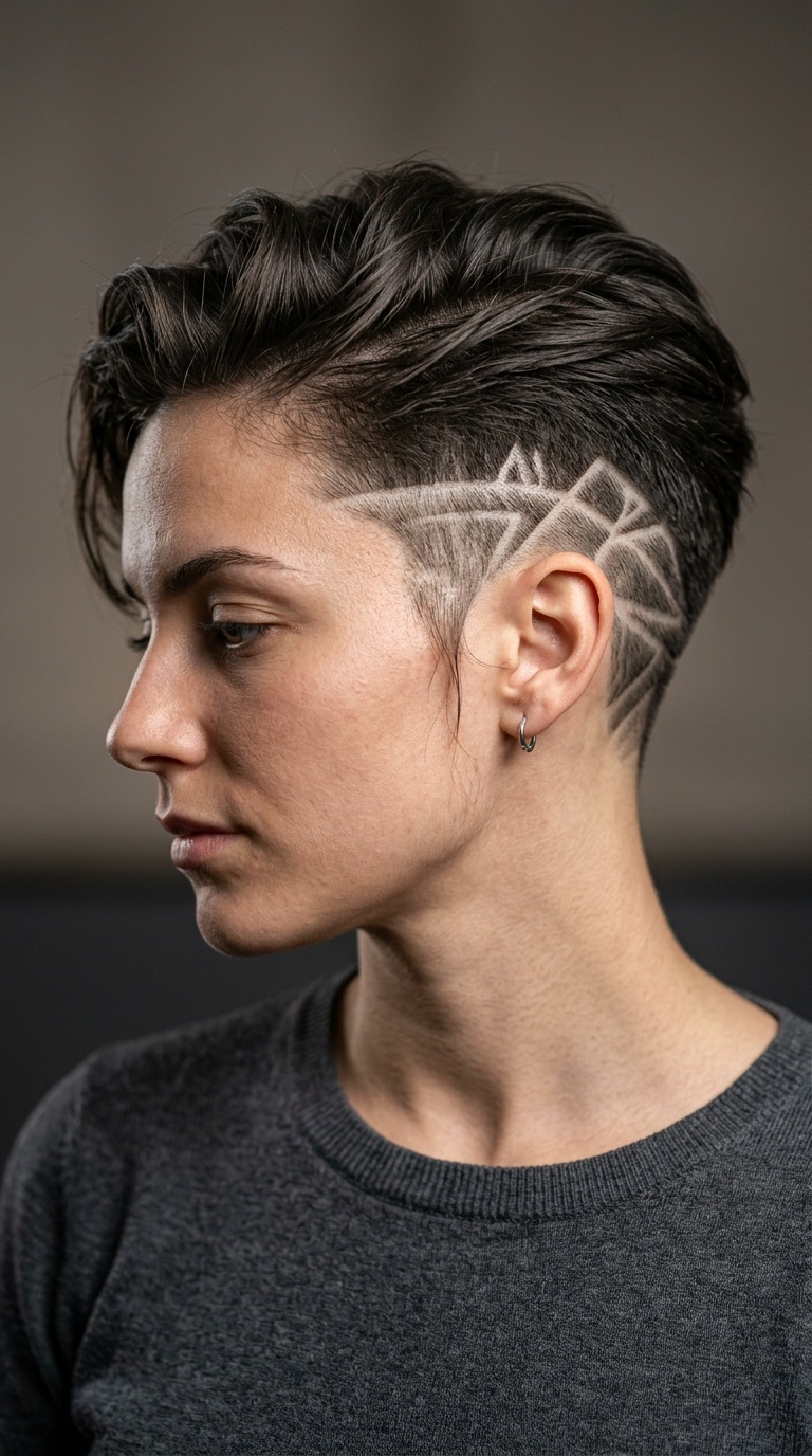 Undercut with Geometric Designs