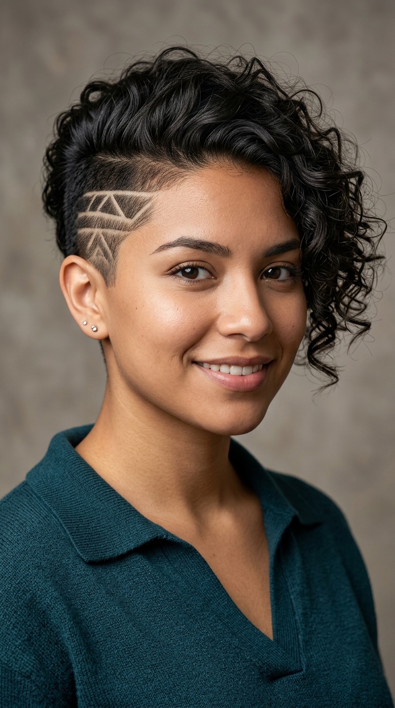 Undercut with Geometric Designs