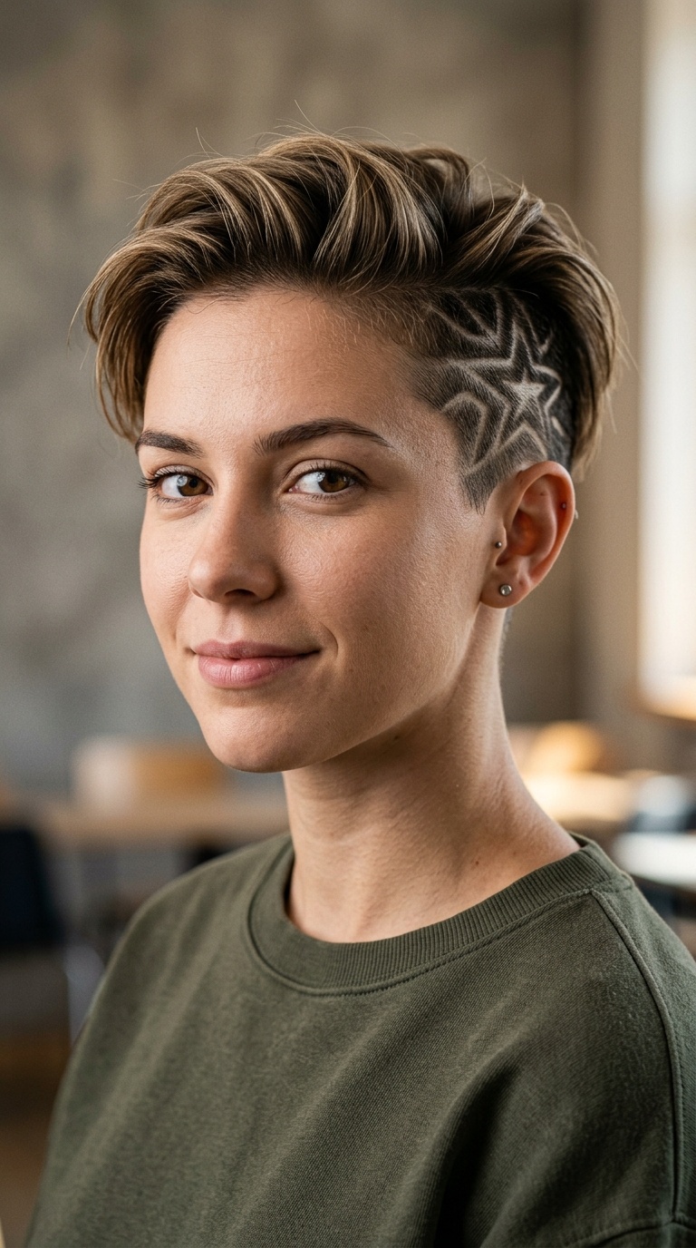 Undercut with Patterned Design