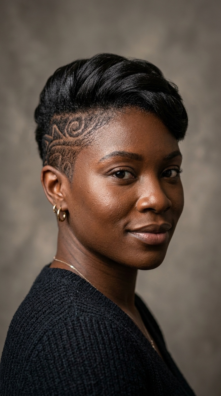 Undercut Wrap with Designs