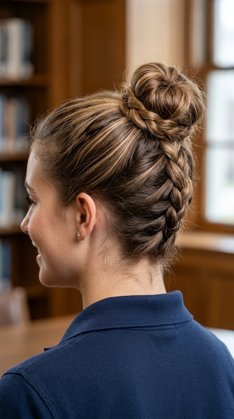 Upside-Down Braid Bun
