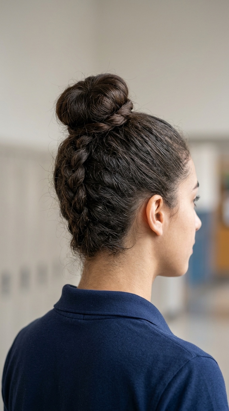 Upside-Down Braid Bun