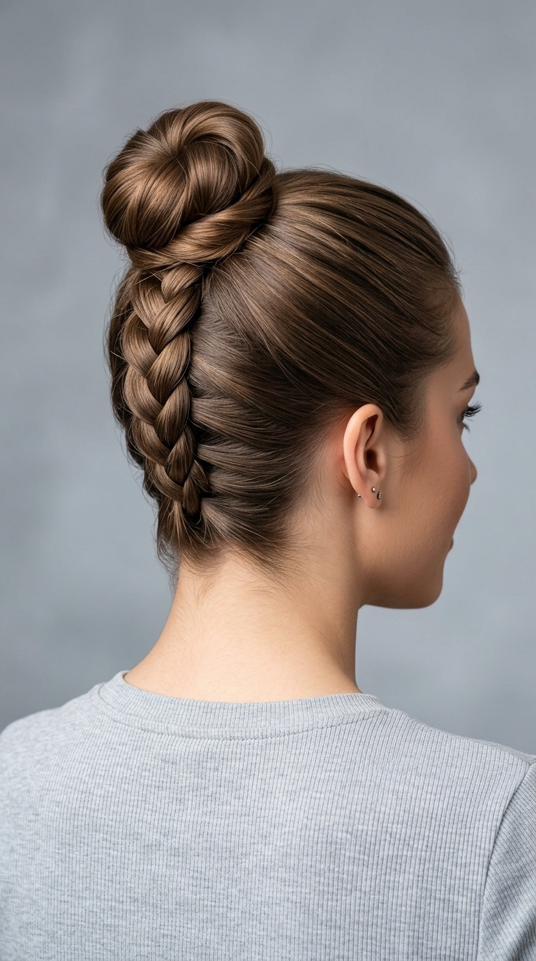 Upside Down Braid into a Bun