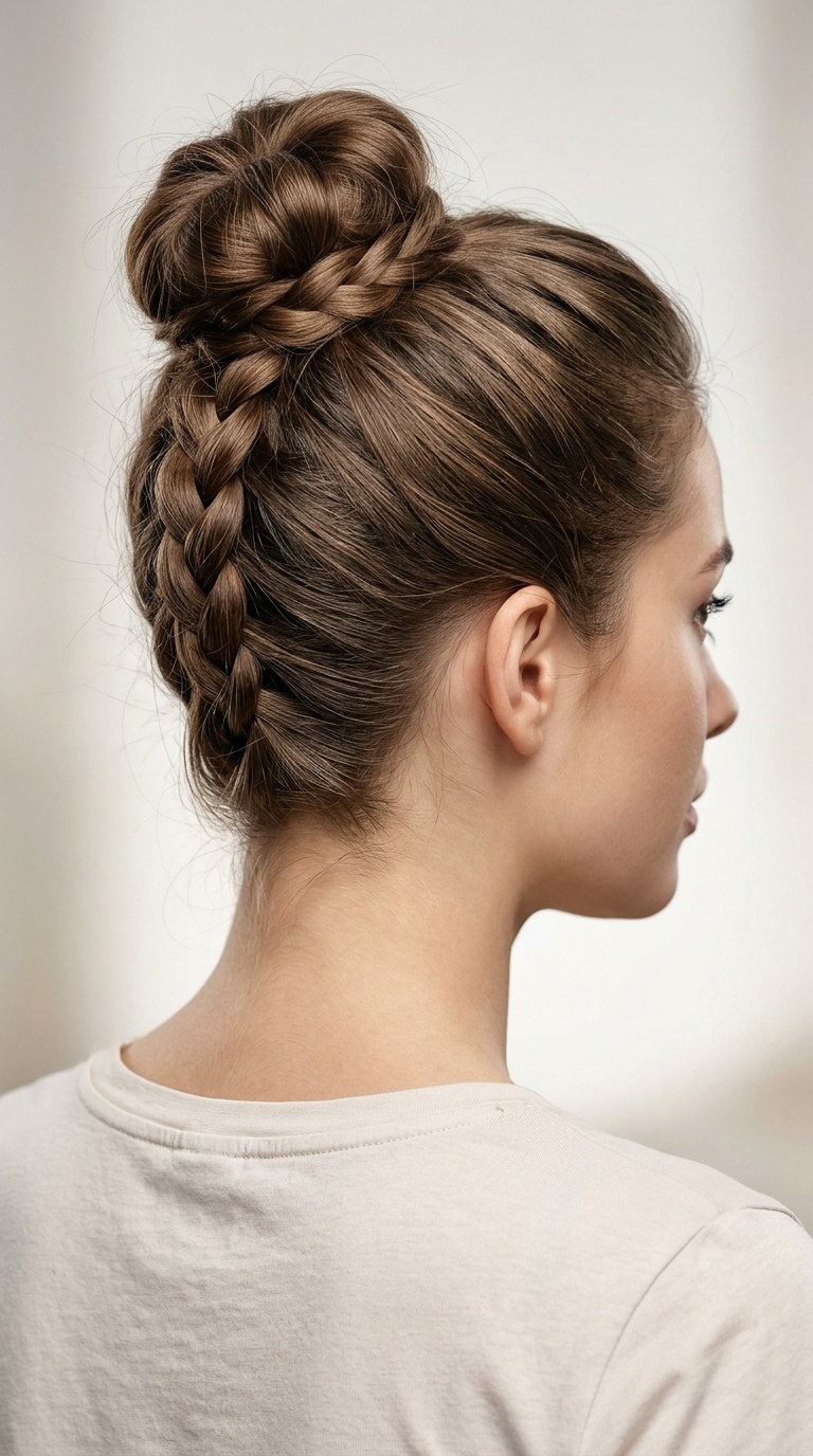 Upside Down Braid into Bun