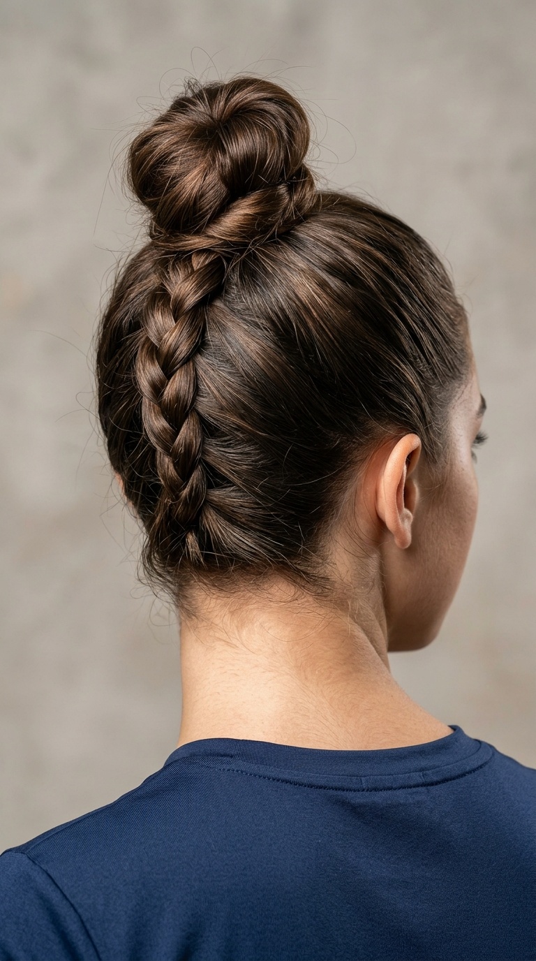 Upside Down Braid to Top Knot