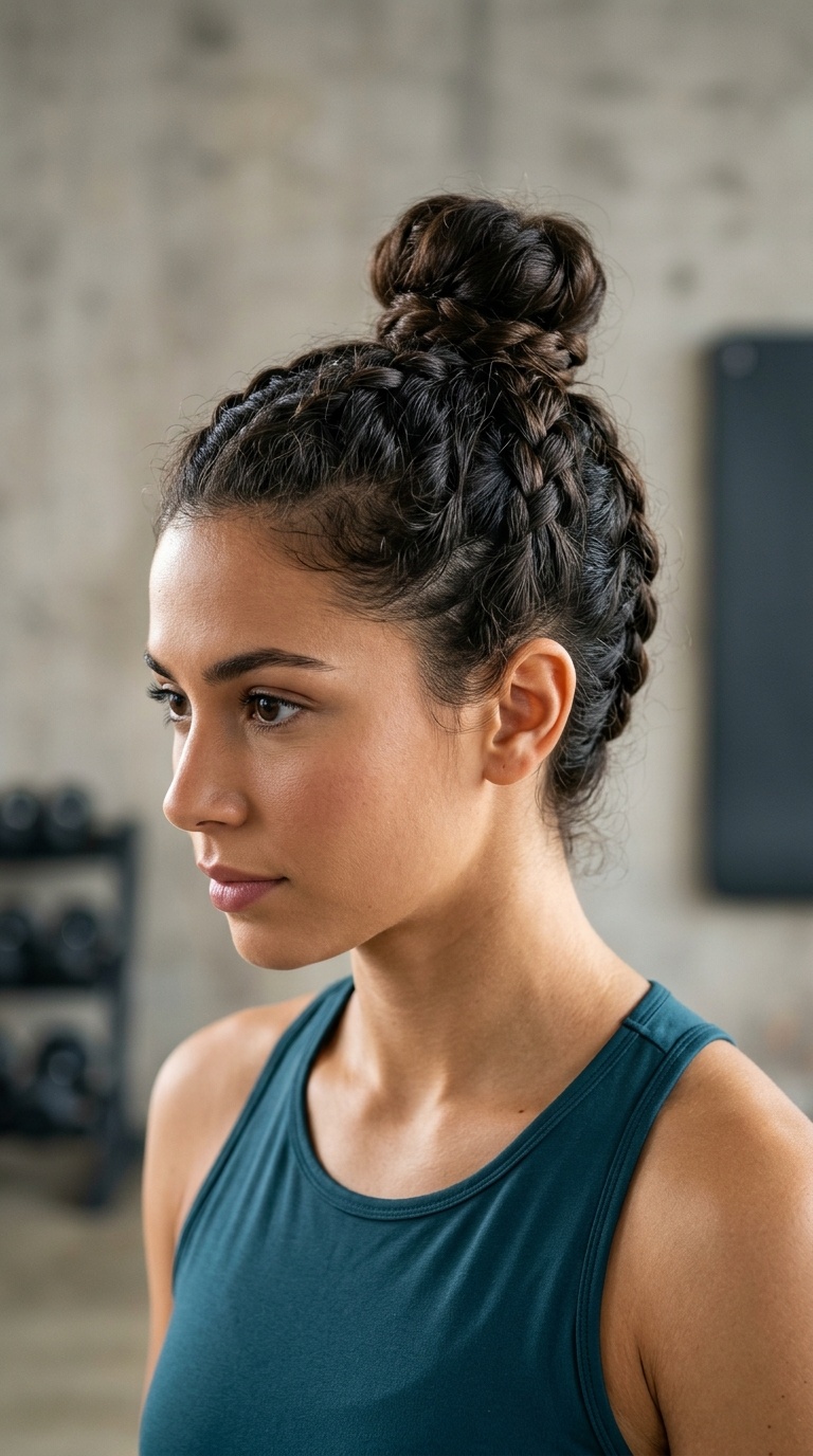 Upside-Down Braid to Top Knot