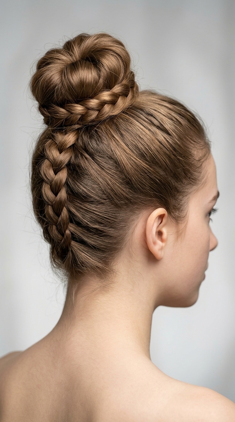Upside-Down Braided Bun