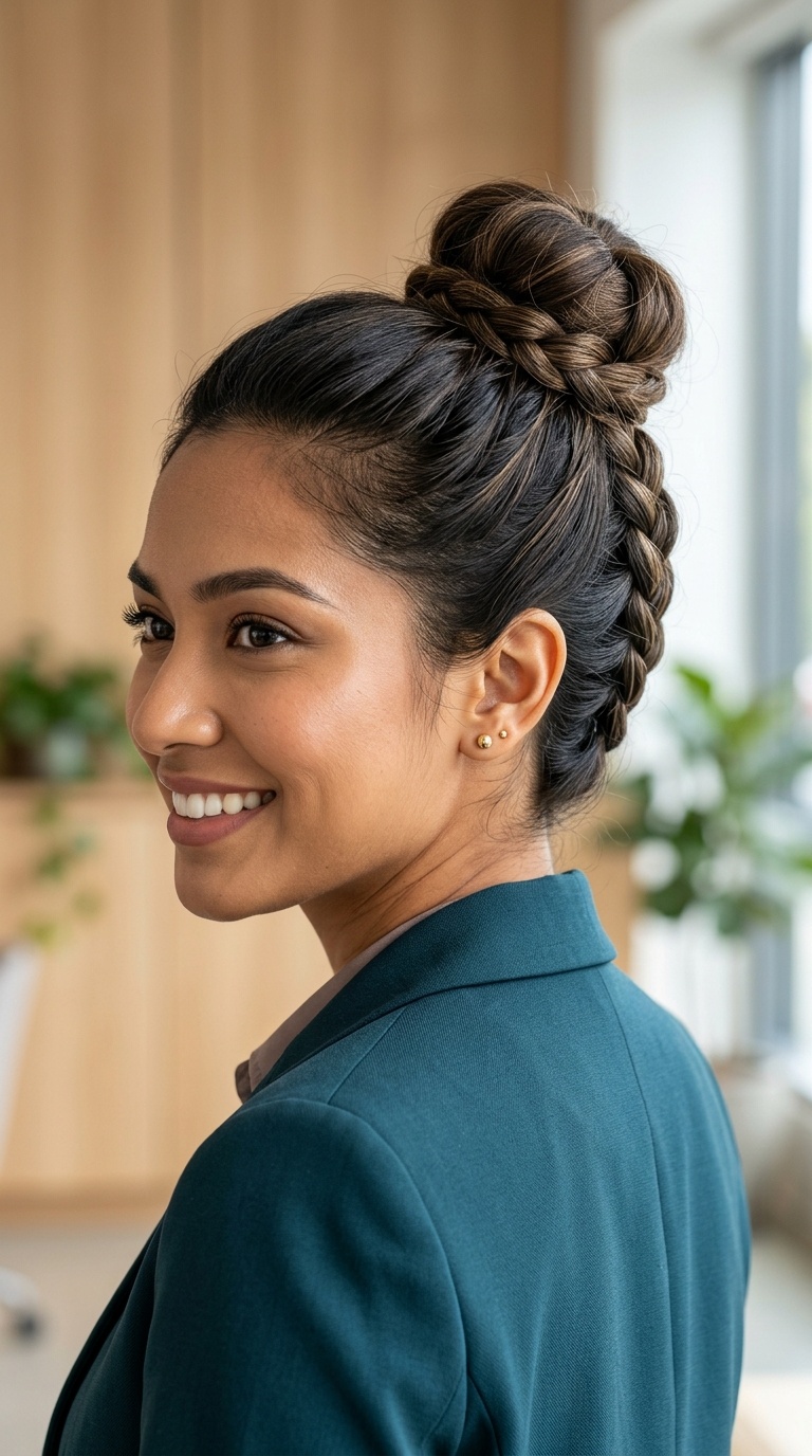 Upside-Down Braided Bun