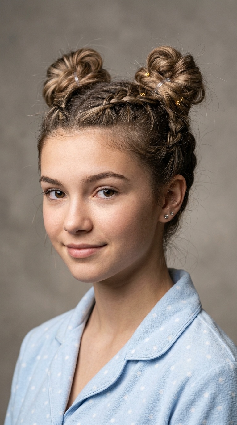 Upside Down Braided Buns
