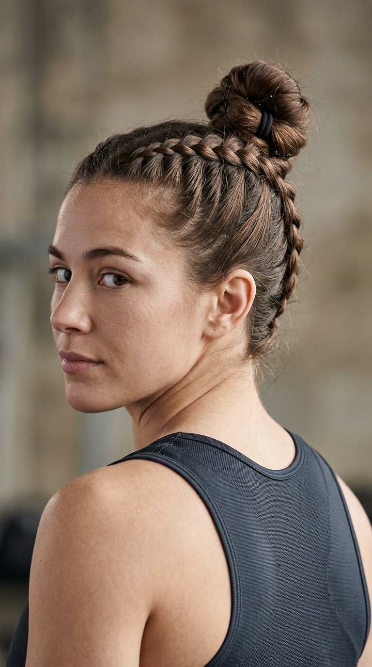 Upside-Down Dutch Braid to Bun