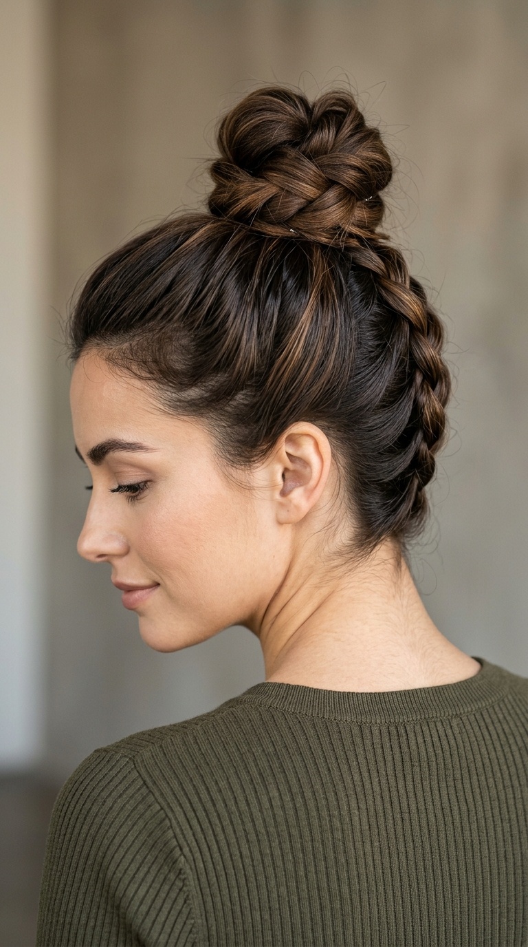 Upside-Down French Braid Knot