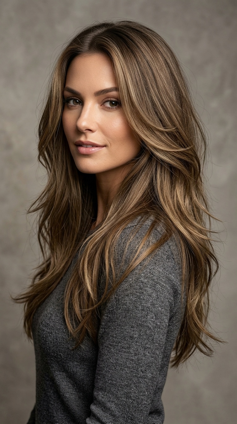 V-Shaped Layers for Long Hair