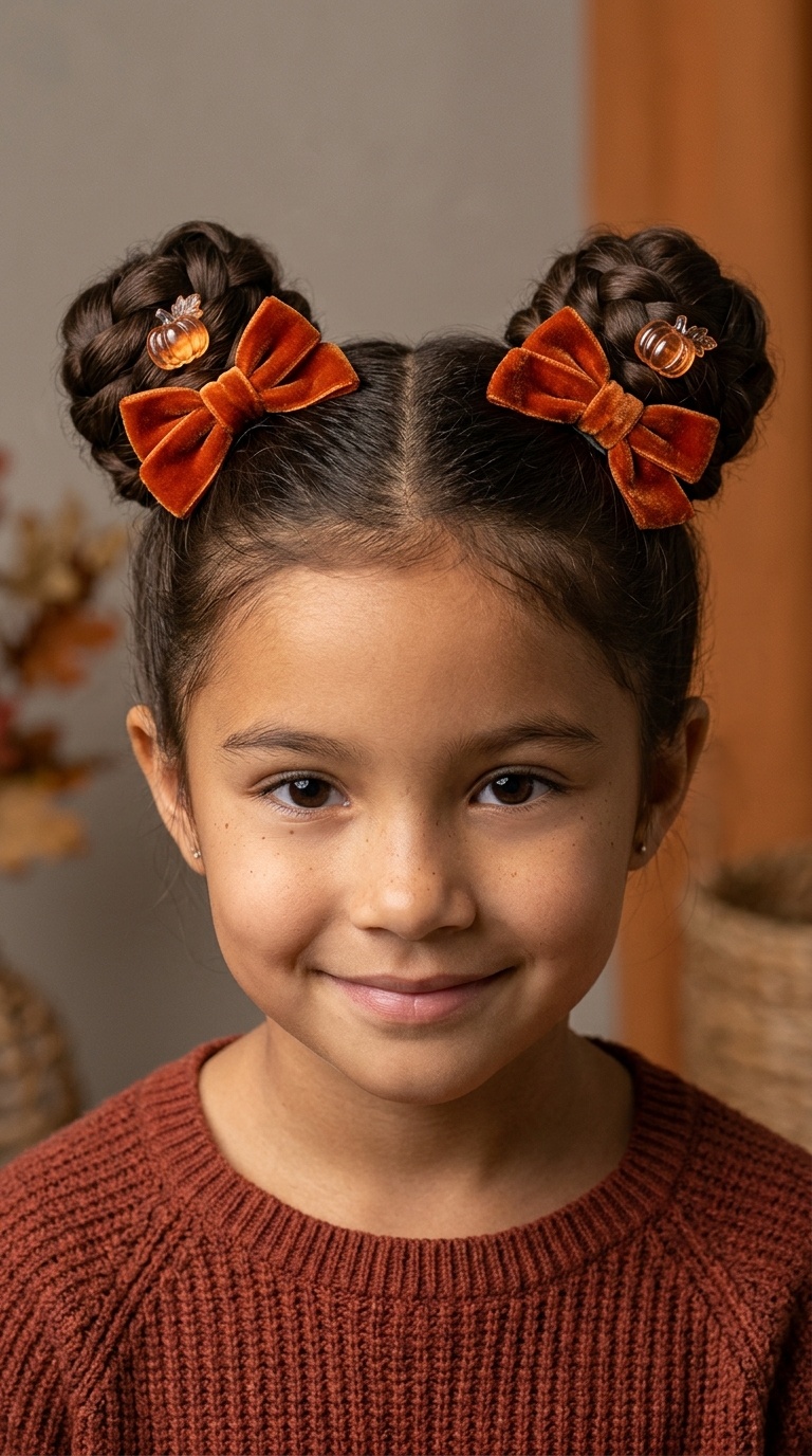 Velvet Pumpkin Bow Accents