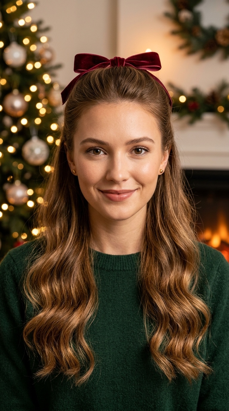 Velvet Ribbon Half-Up