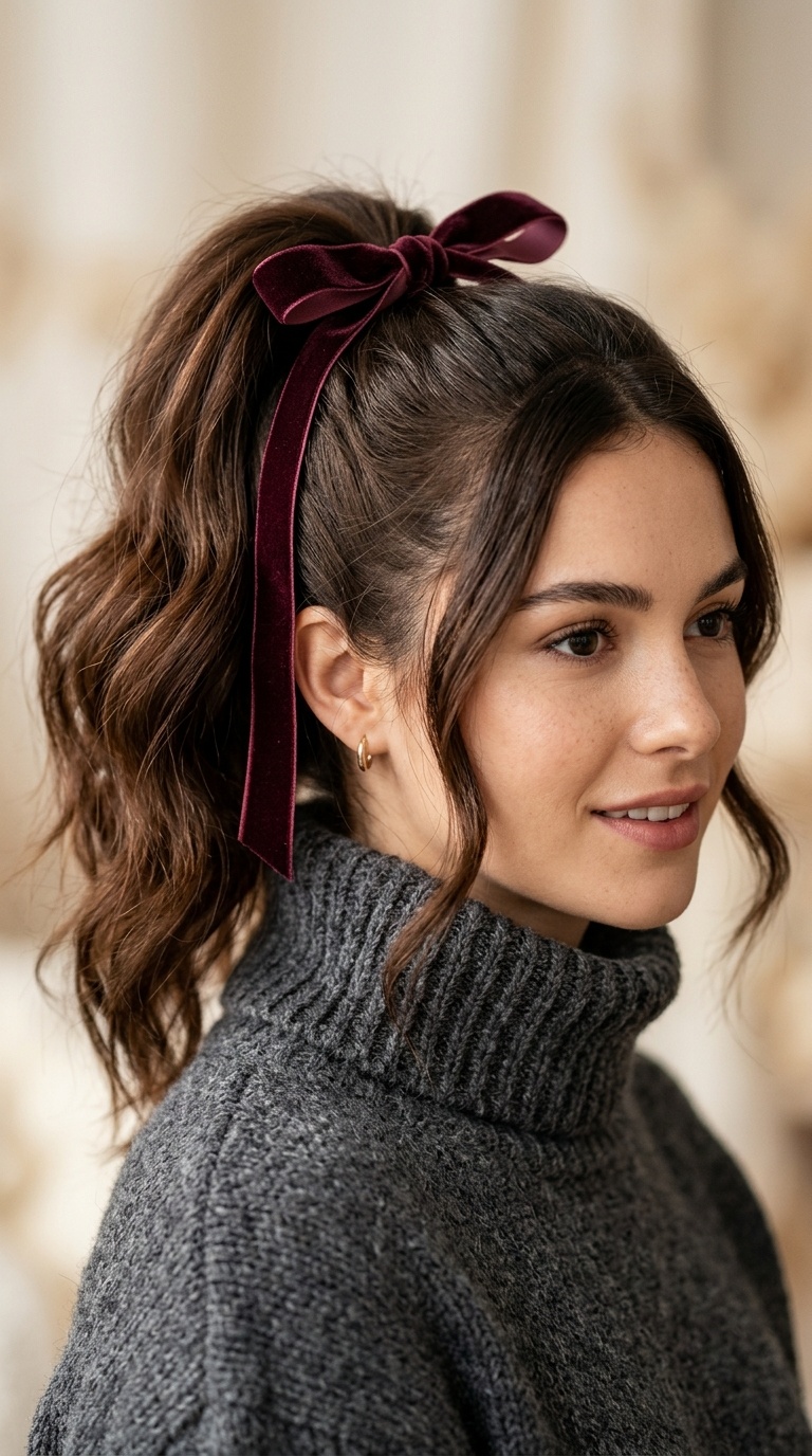 Velvet Ribbon Ponytail