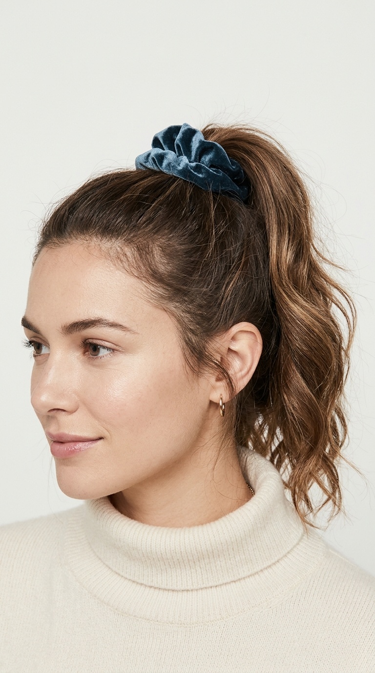 Velvet Scrunchie High Pony