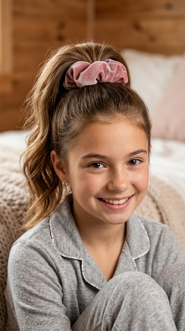 Velvet Scrunchie High Pony