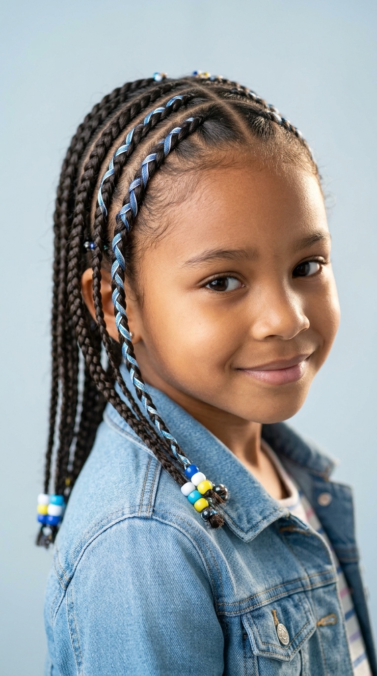 Vertical Braids with Ribbon Weaving