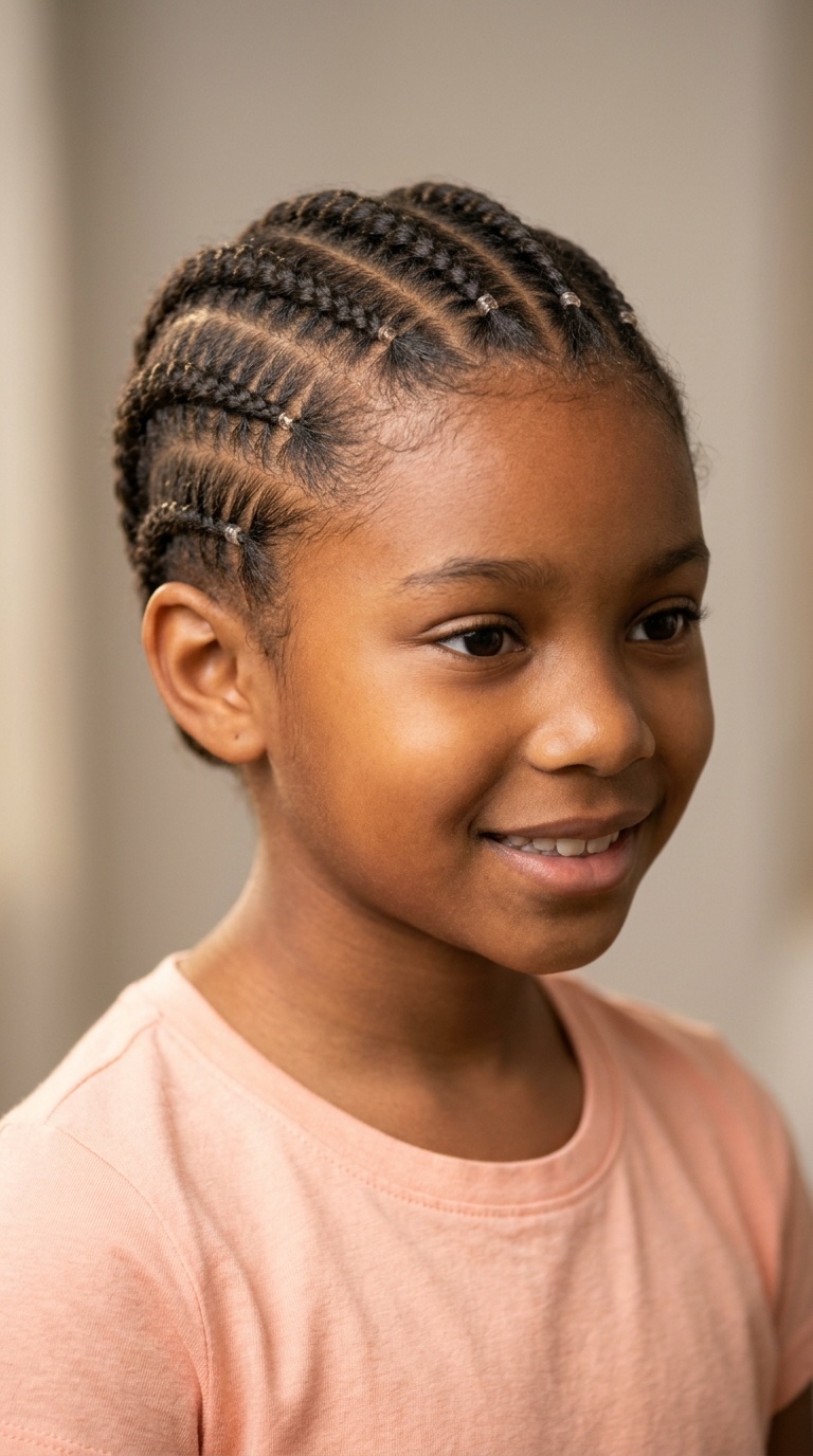 Vertical Mini-Cornrows