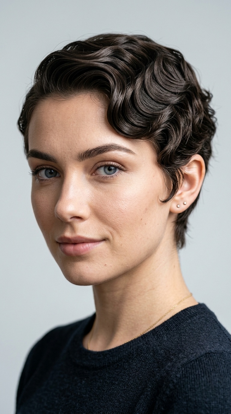 Vintage Finger Wave Pixie