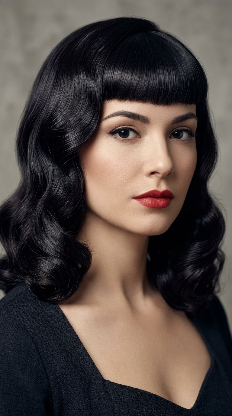 Vintage Pin-Up Waves with Bettie Bangs