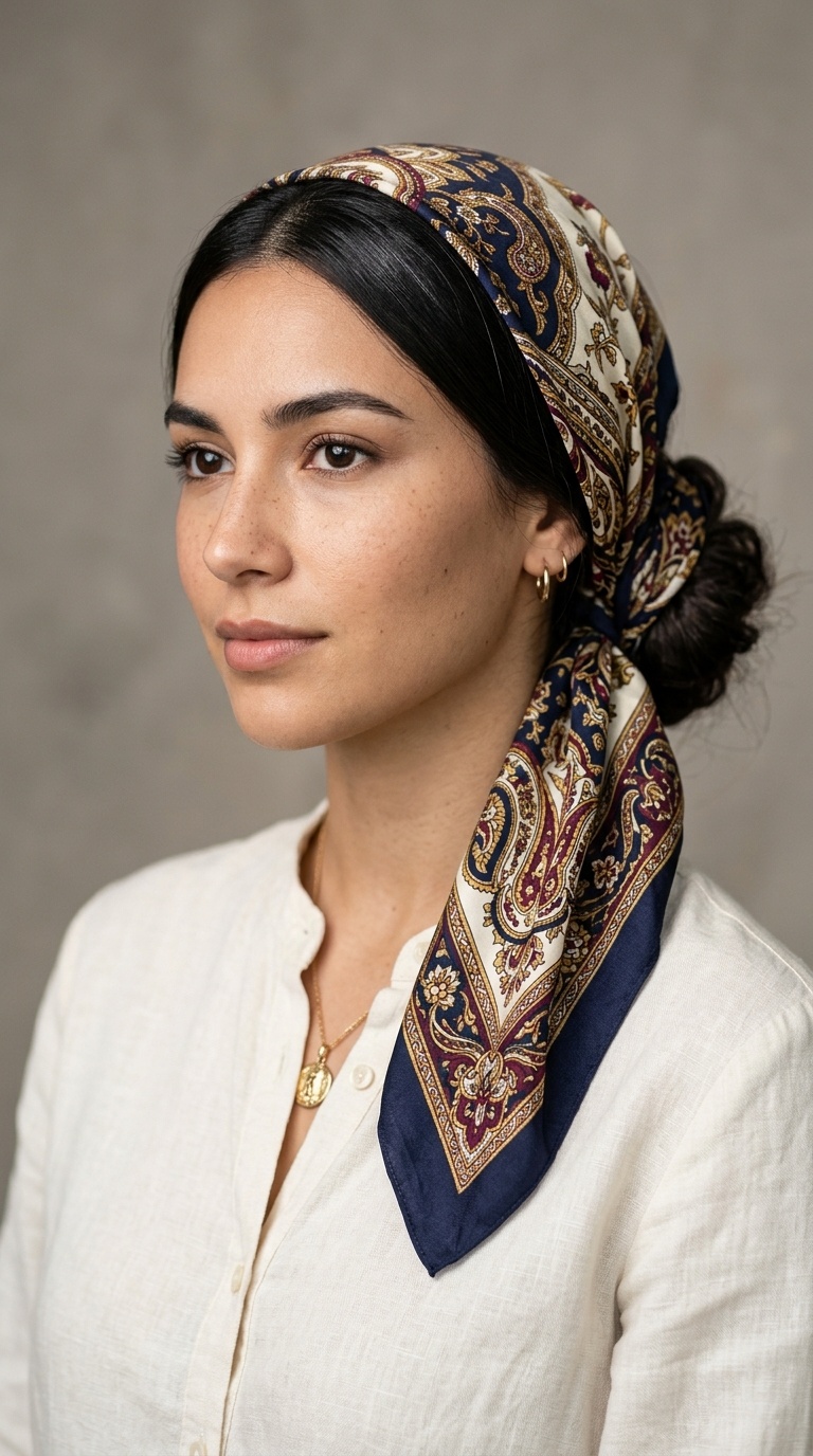 Vintage Silk Scarf Wrap