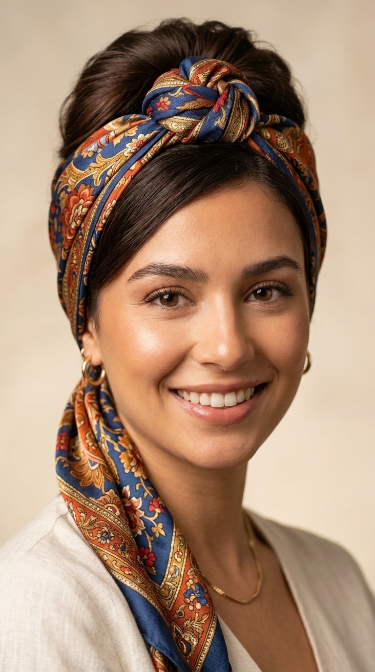 Vintage Silk Scarf Wrap