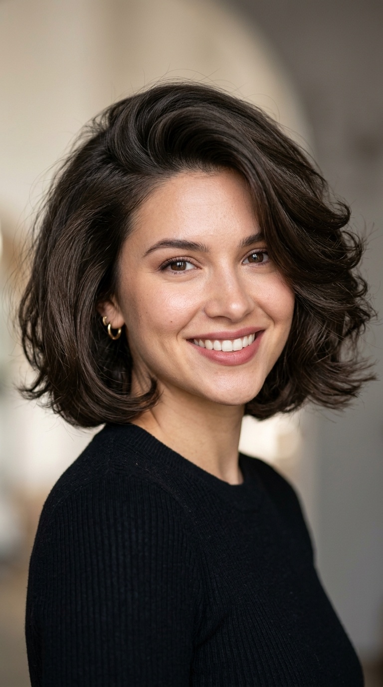 Voluminous 90s Blowout Bob