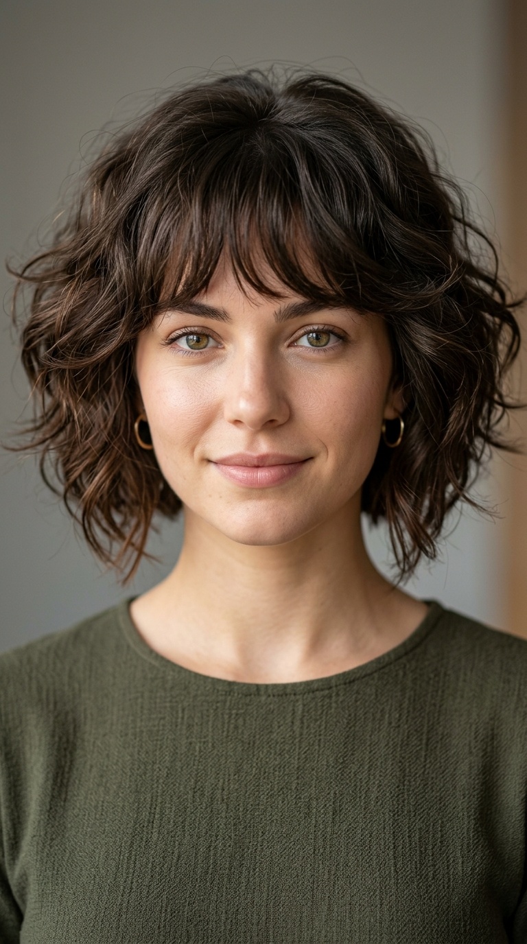 Voluminous A-Line Bob with Soft Bangs