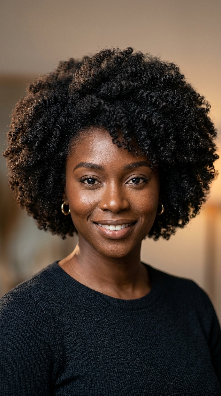 Voluminous Afro Bob