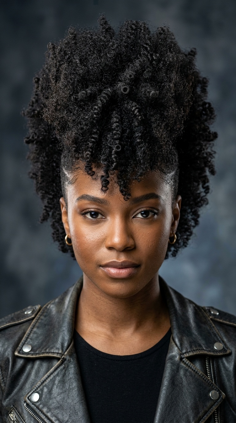 Voluminous Afro-Hawk