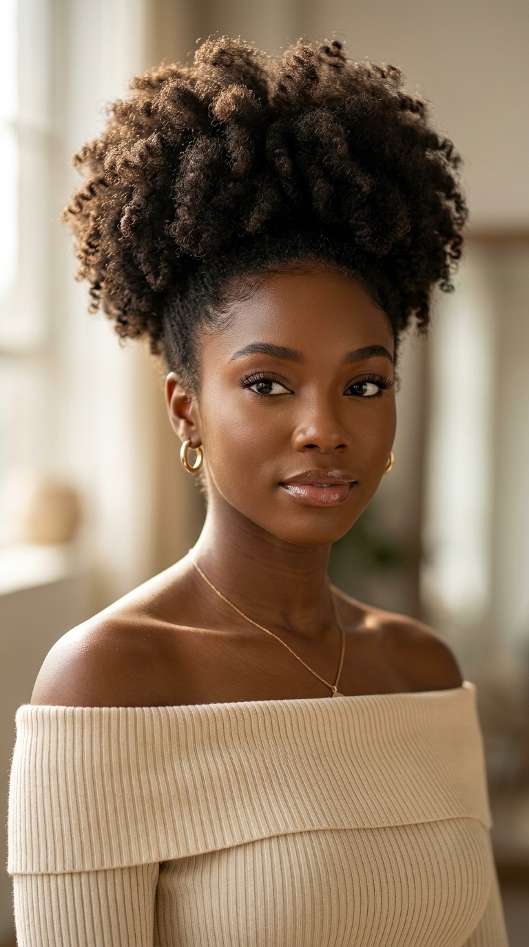Voluminous Afro Puff
