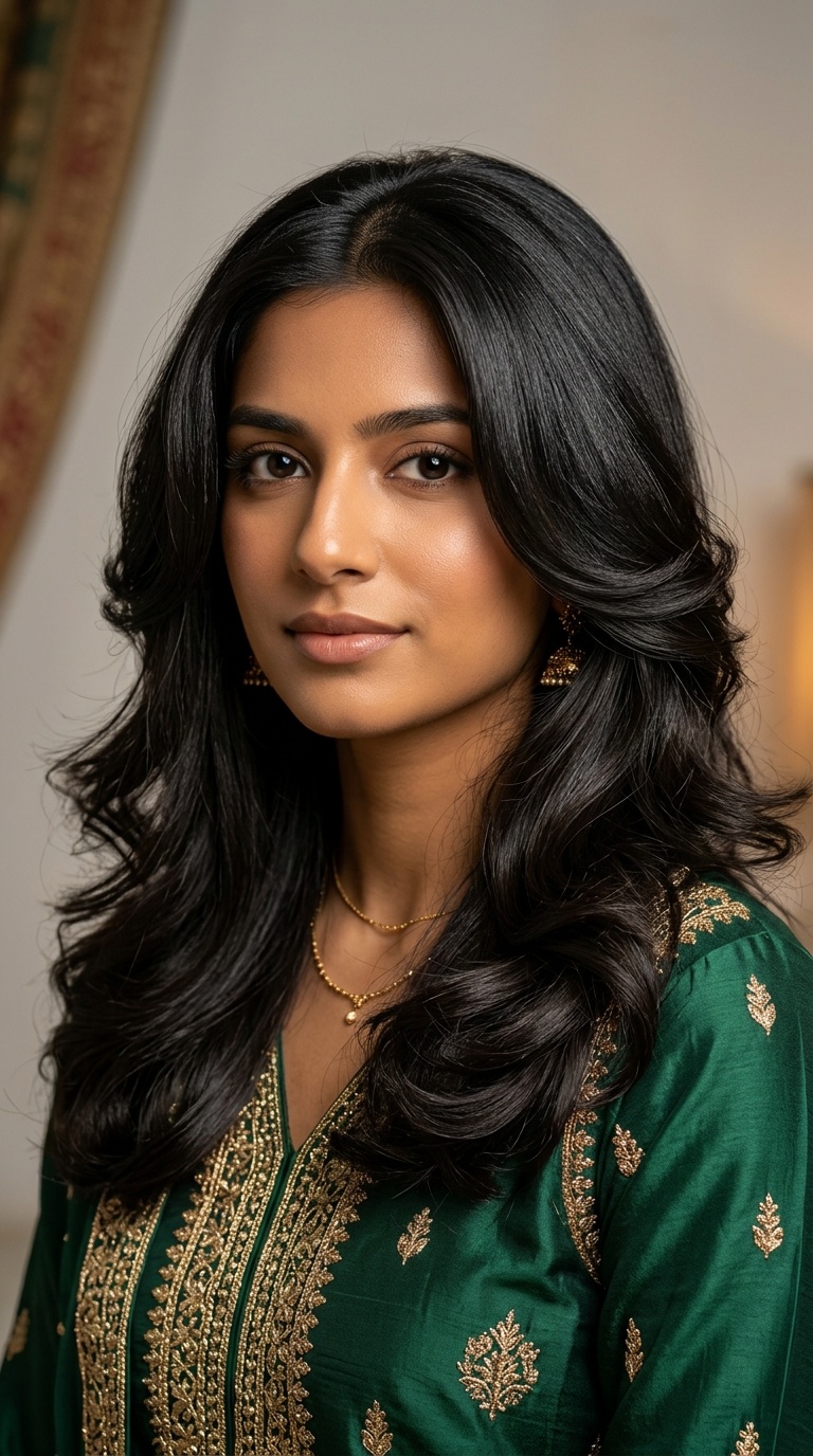 Voluminous Blowout with Side Parting