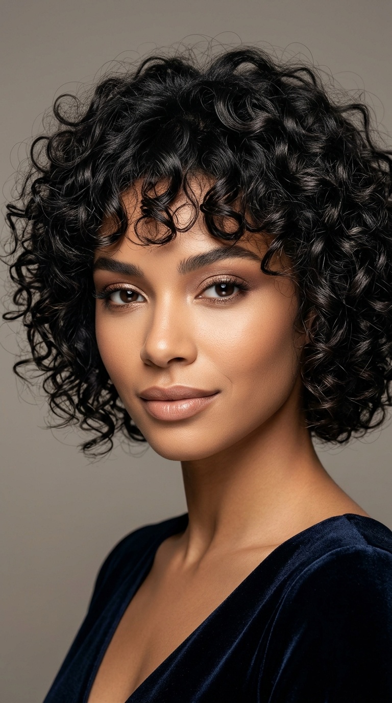 Voluminous Bob with Bangs